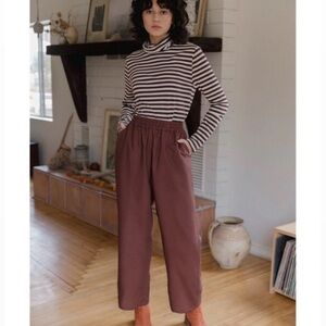 Tradlands Linen Tencel Earth Brown Pants XS